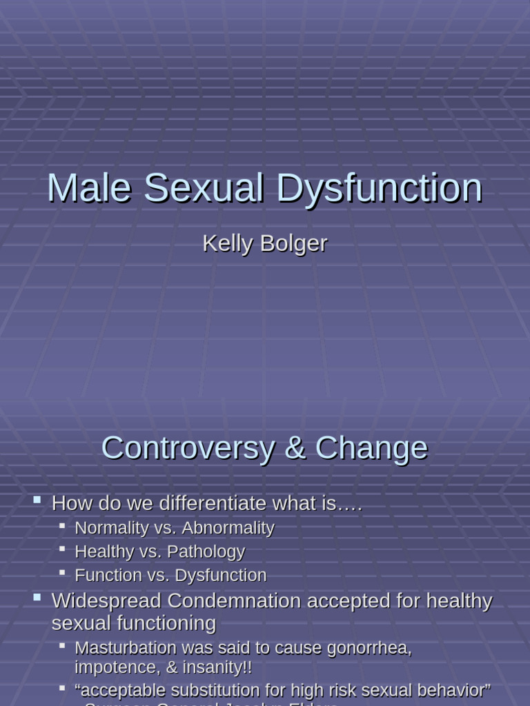 Male Sexual Dysfunction | PDF | Sexual Dysfunction | Sexual Arousal