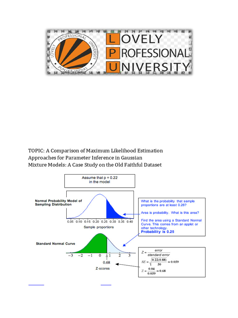 MLE Approaches for Gaussian Mixture Models | PDF | Normal Distribution ...