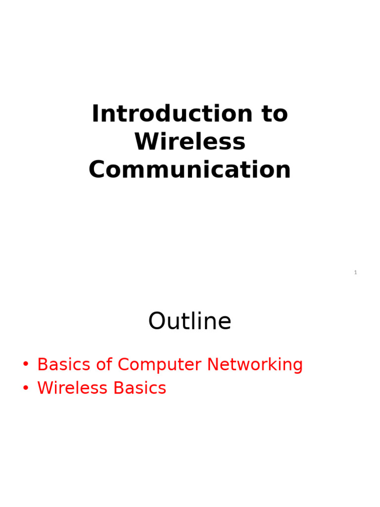 Chapter 1 - Wireless Network Principles | PDF | Antenna (Radio ...