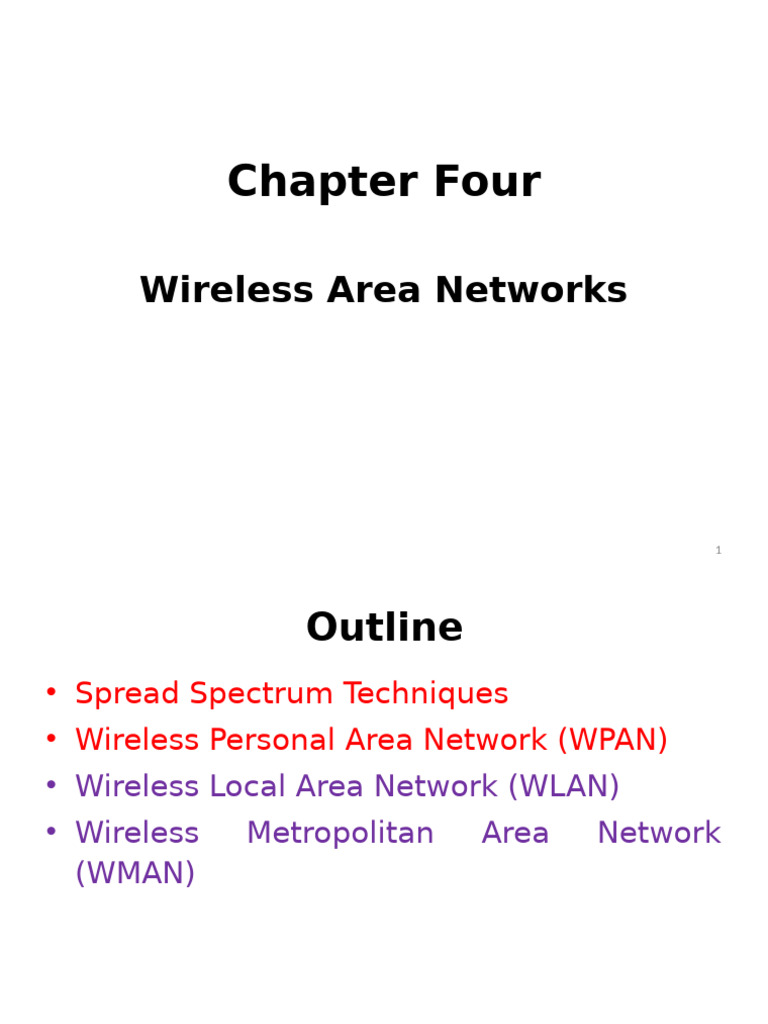 Chapter 3 - Wireless Area Network - New | PDF | Ieee 802.11 | Wireless Lan