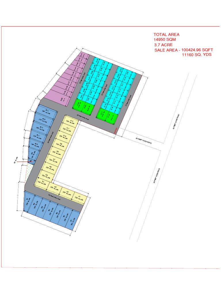Land Area and Road Specifications | PDF