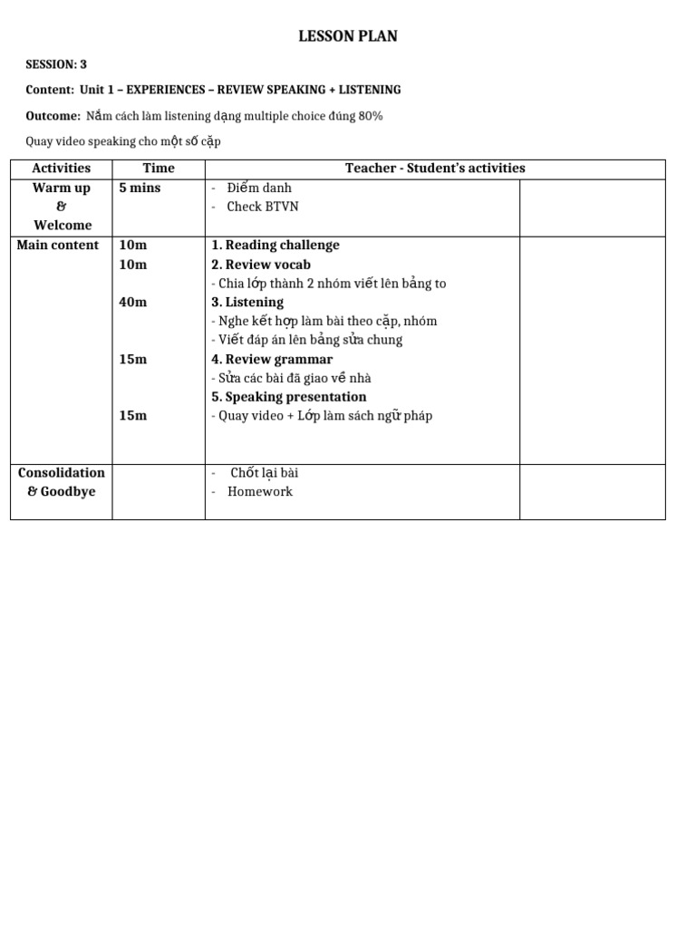 Lesson Plan | PDF