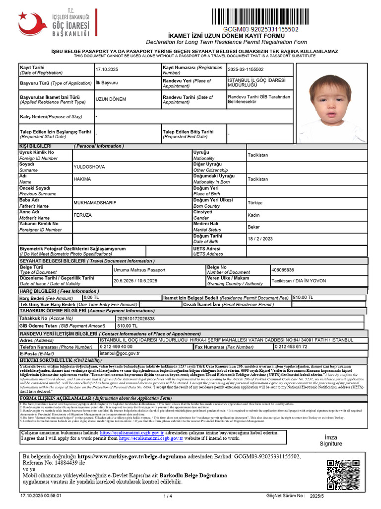 Basvuru Formu-Application Form1 | PDF