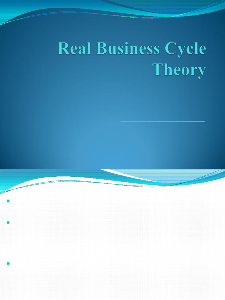Real Business Cycle Theory Explained | PDF | Business Cycle | Economics