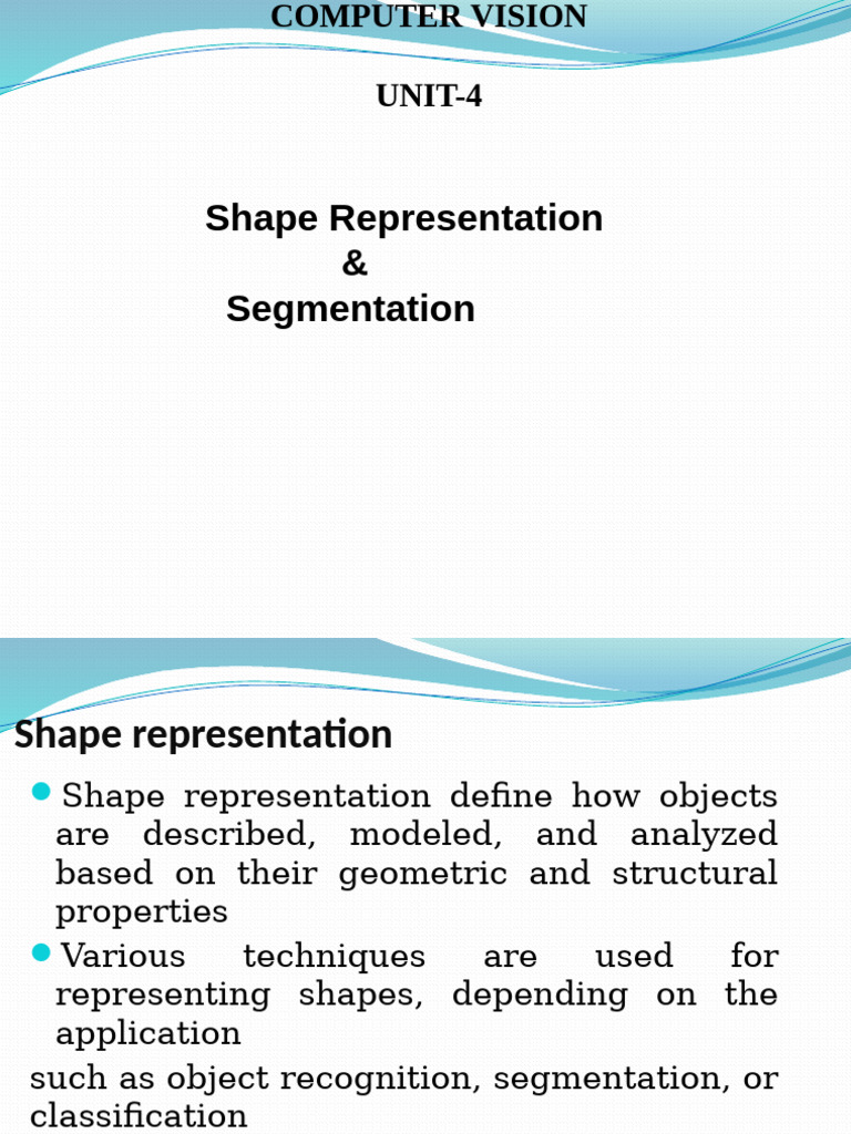 Shape Representation & Segmentation Techniques | PDF | Shape | Image ...
