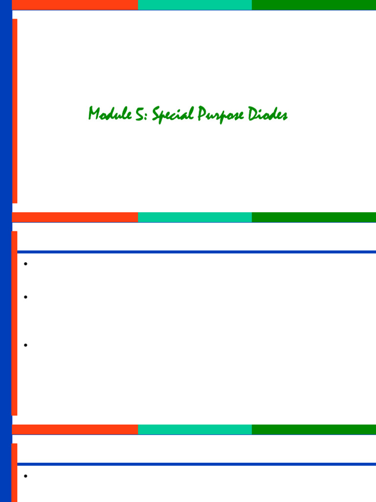 ESC102 Module5 Special Purpose Diodes | PDF | Light Emitting Diode | Diode