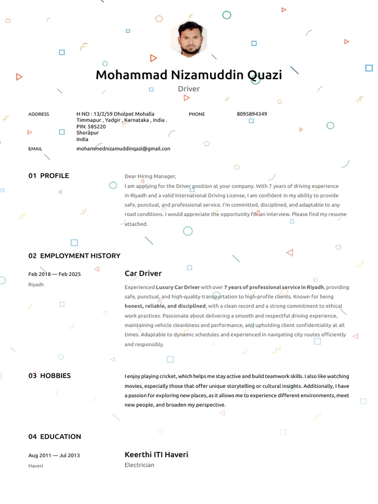 Experienced Driver with International License | PDF