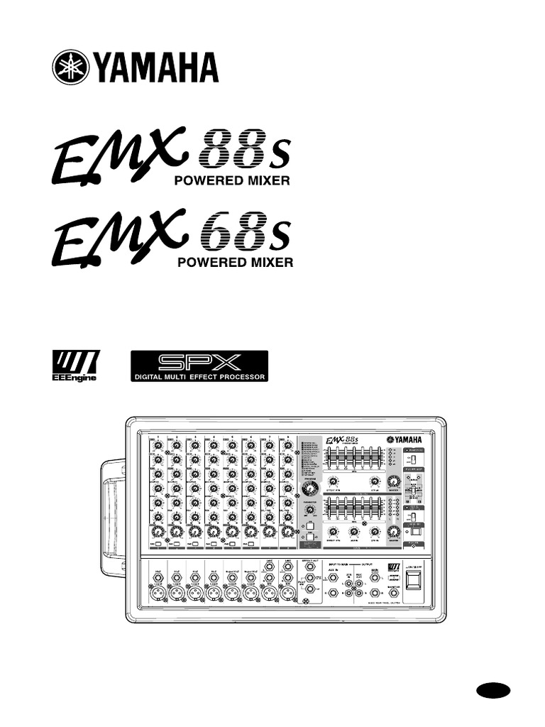 Yamaha EMX88S/EMX68S Owner's Manual | PDF | Electromagnetic