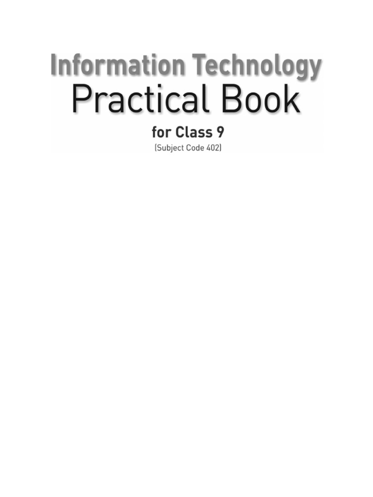 Information Technology Practical Book 9 | PDF