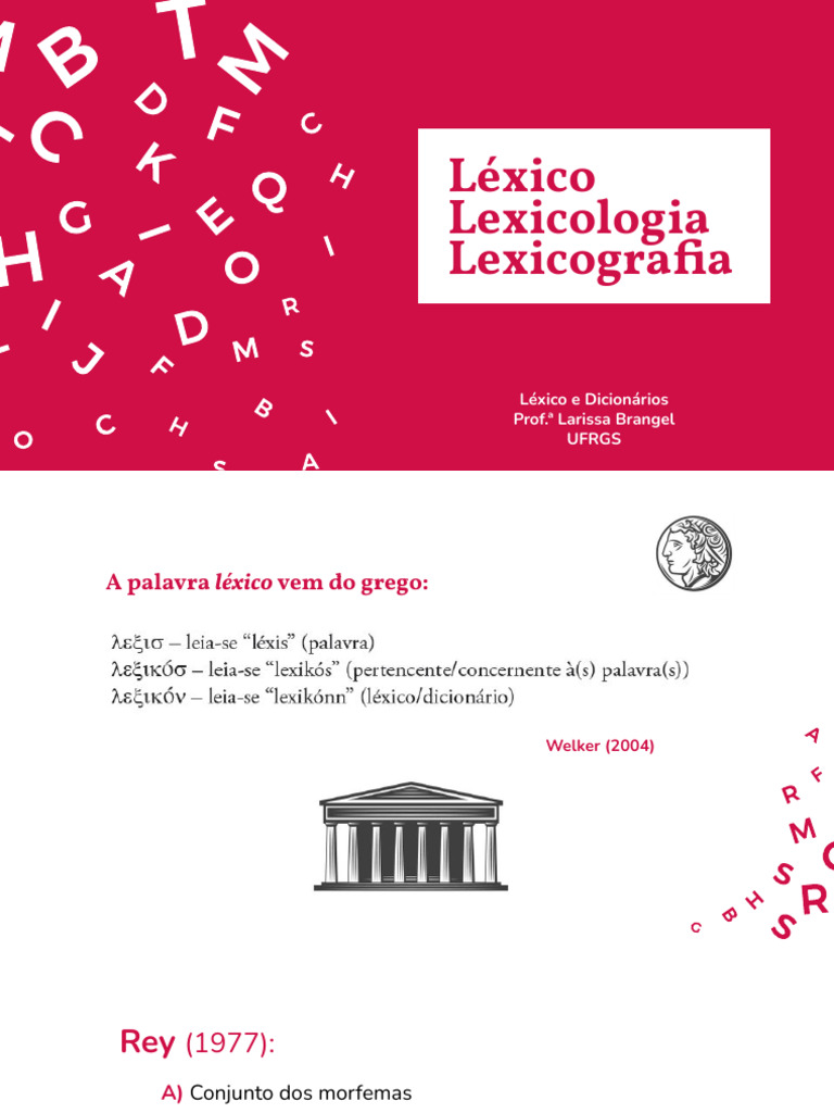 Estudo do Léxico e Lexicografia | PDF | Palavra | Léxico