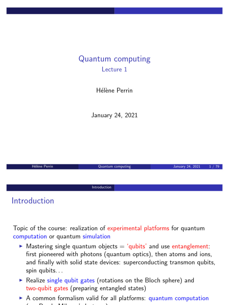 Quantum Computing: Trapped Ions Overview | PDF | Physical Chemistry ...