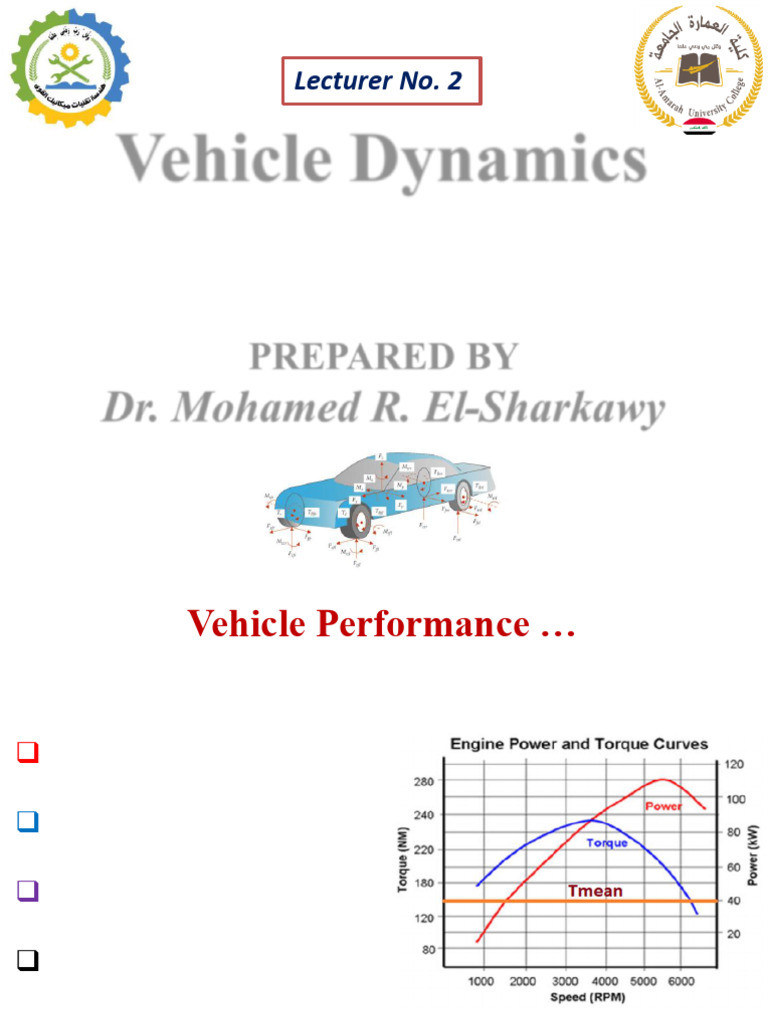 Vehicle Dynamics: Engine Performance Analysis | PDF | Engines | Torque