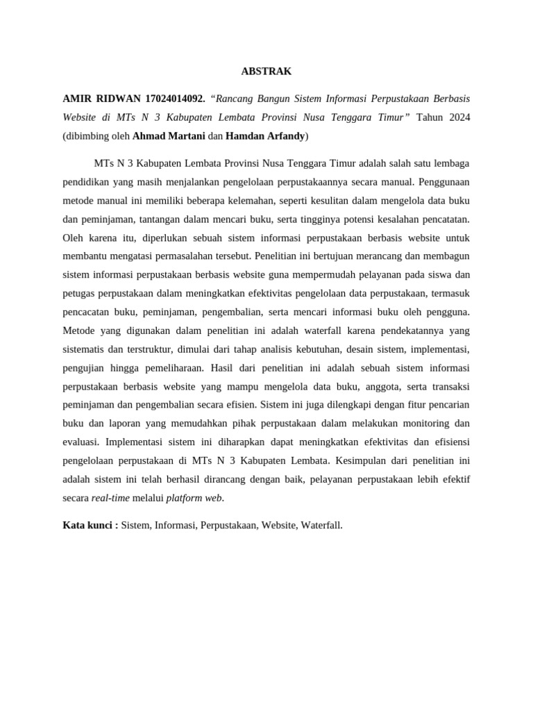 Amir Ridwan 17024014092 Teknik Informatika | PDF