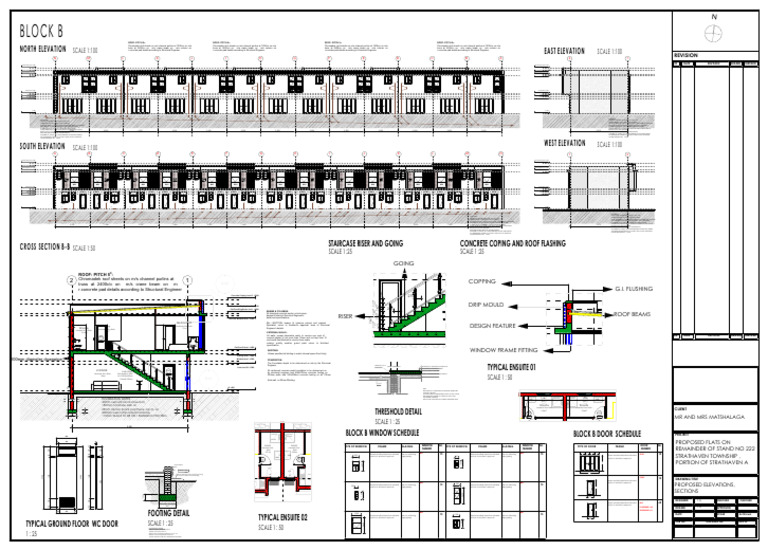281 Block B Elevations | PDF | Plumbing | Hydraulic Engineering