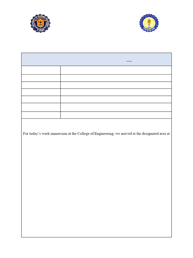 Narrative Work Immersion Task Sheet | PDF