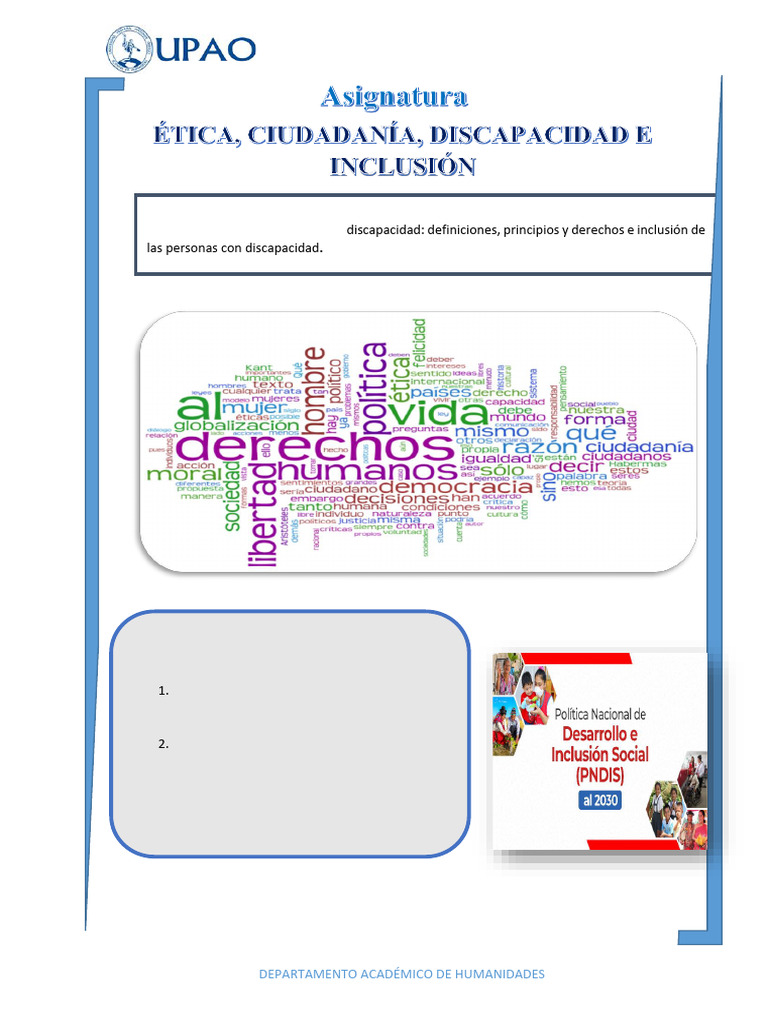 Inclusión y Derechos de Personas con Discapacidad | PDF | Invalidez