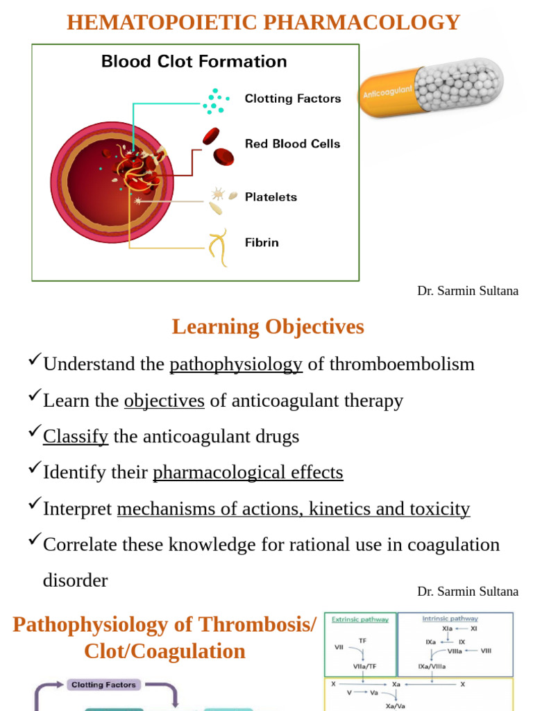Anticoagulants Hematopoietic | PDF | Coagulation | Thrombosis