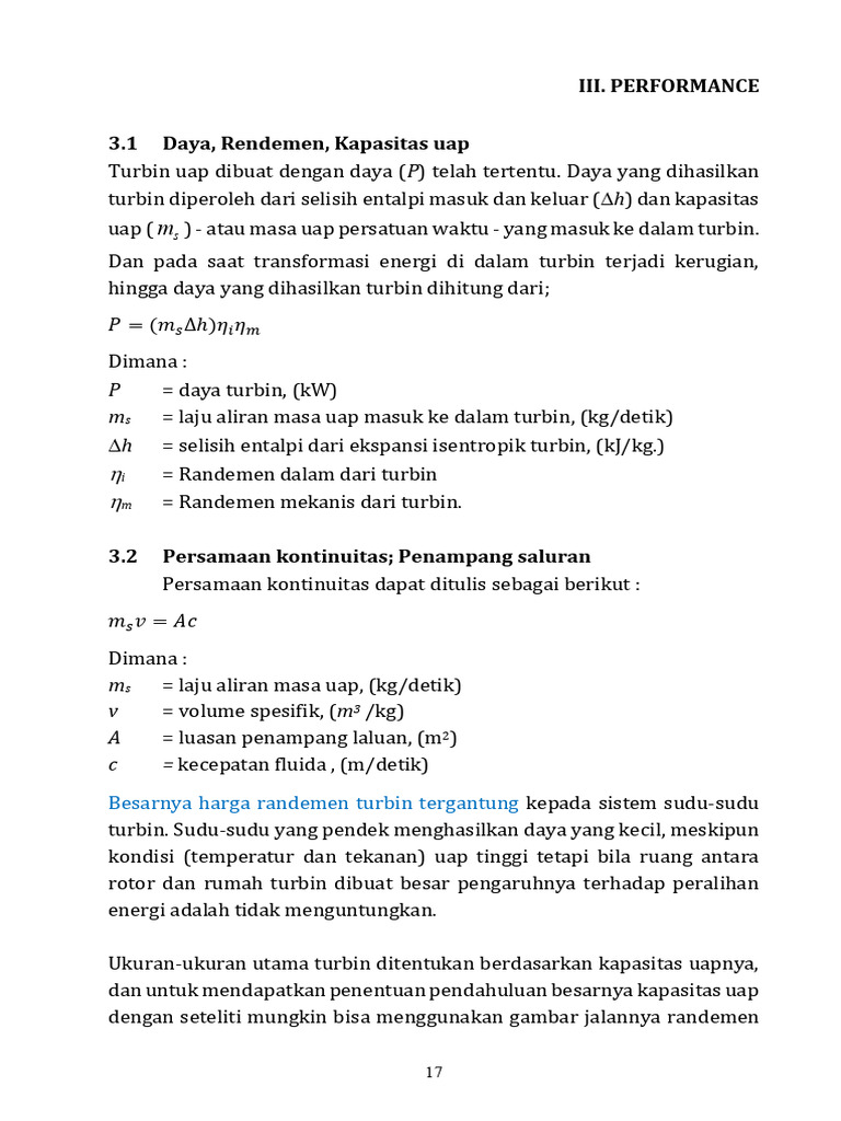 03 Persamaan Daya, Rendemen Kapasitas (4 HLM) (17-20) Rev3-11-Unesco | PDF