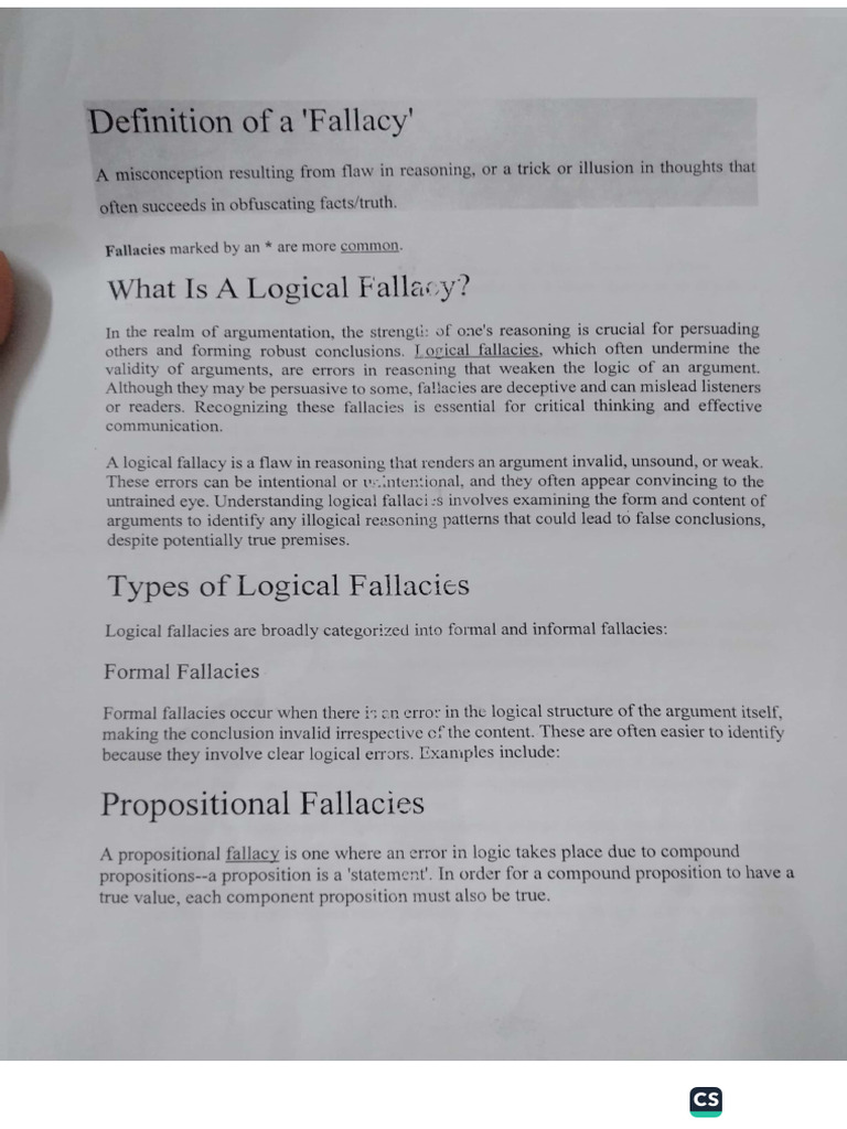 Logical Fallacies | PDF