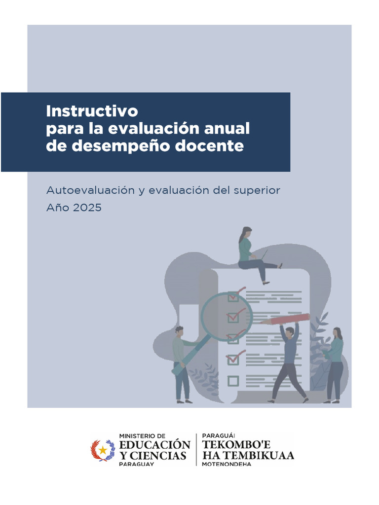 Instructivo Evaluación Desempeño Docente 2025 | PDF | Evaluación | Maestros