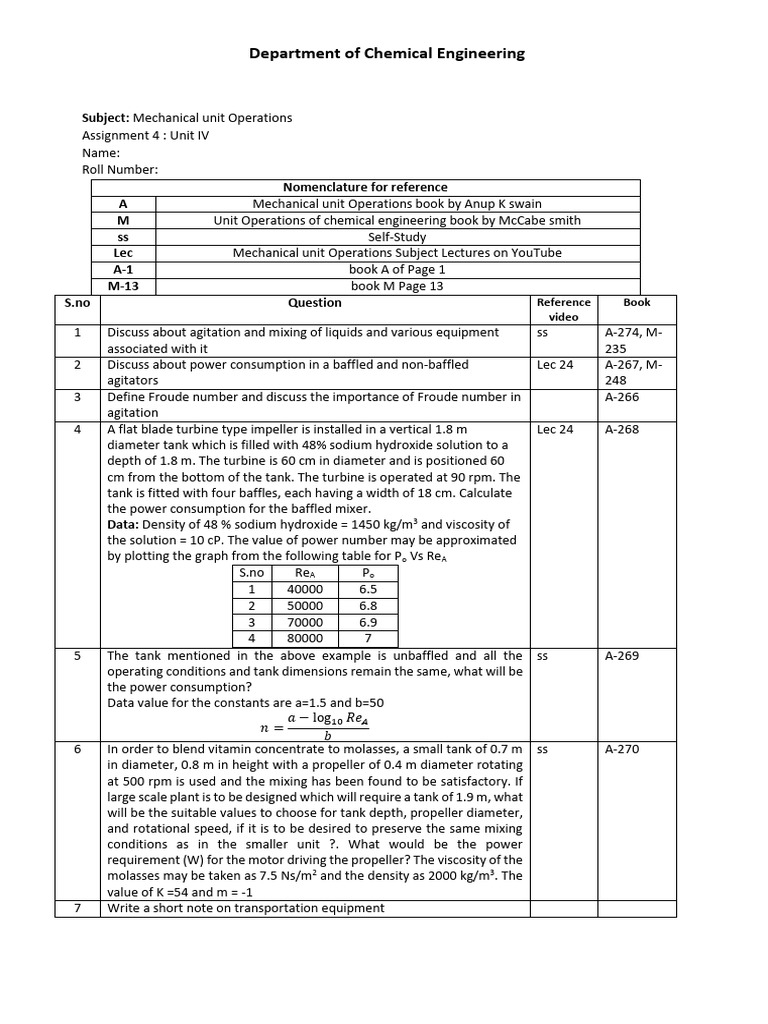 Assignment 4 MUO Unit 4 With Reference | PDF | Density | Viscosity