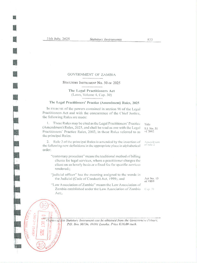 Legal Pract 50 of 2025 | PDF