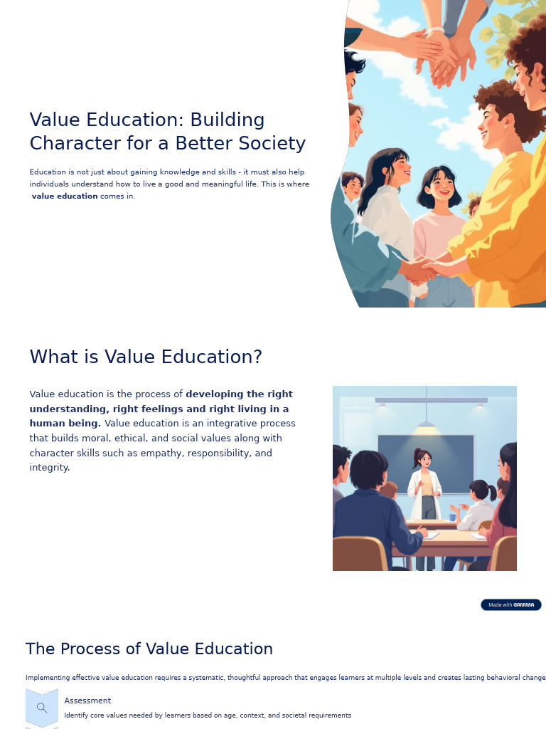 Value Education Building Character For A Better Society | PDF | Value ...