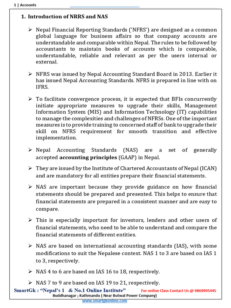 Nepal Financial Reporting Standards Overview | PDF | International ...