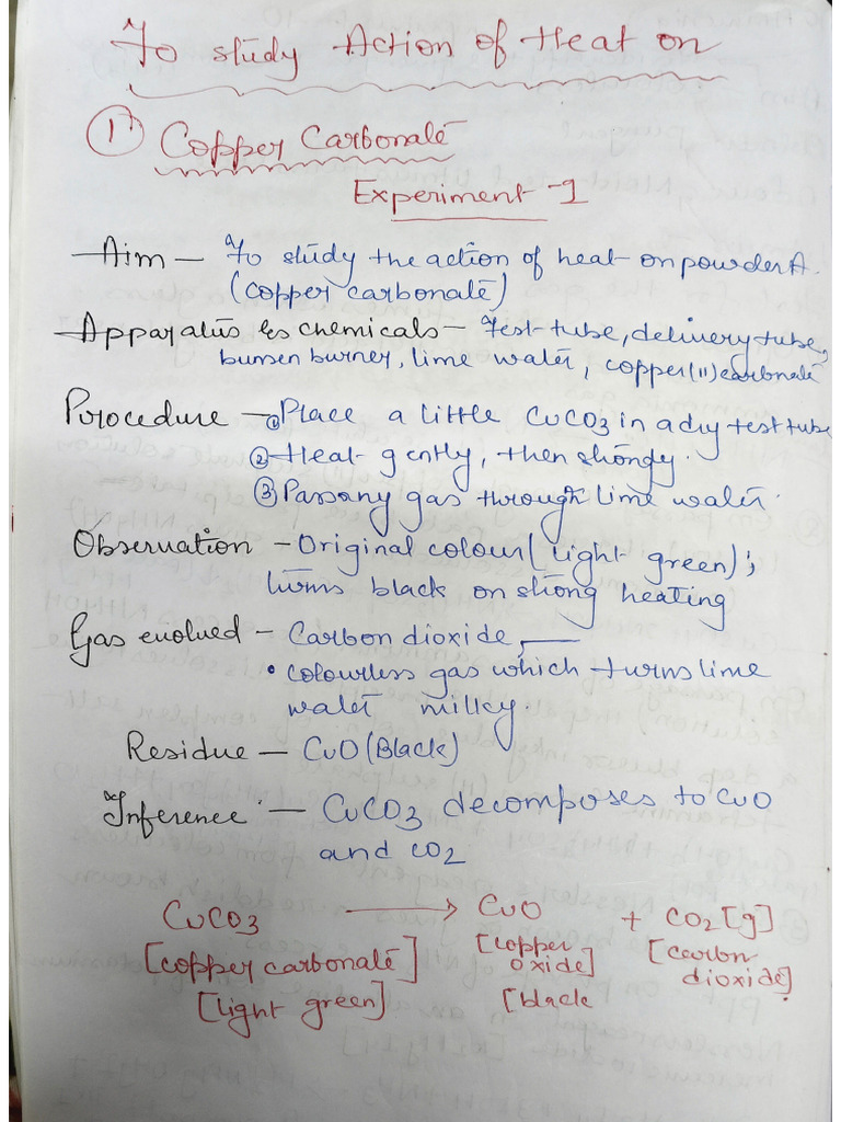II) Action of Heat | PDF