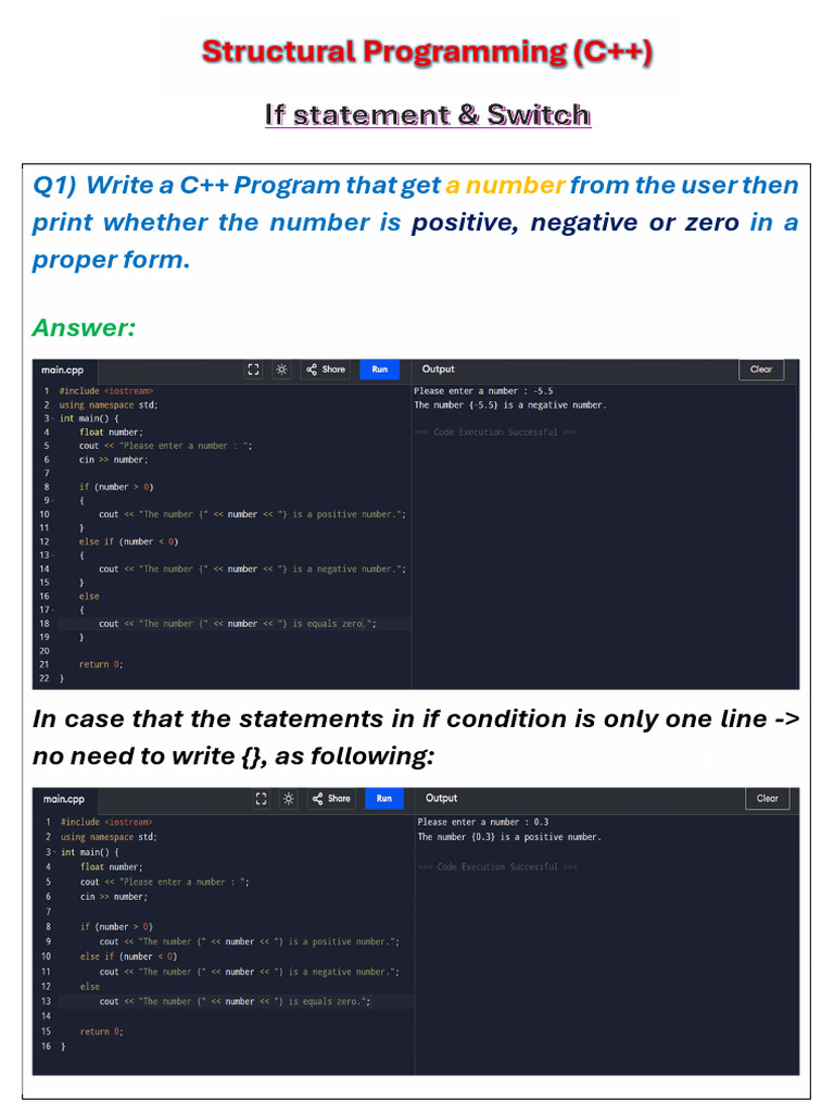 C++ Programming Exercises and Solutions | PDF | Computer Programming ...