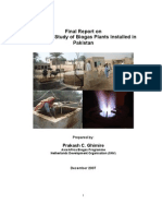 Technical Study On Biogas Plants Installation Pakistan 2007