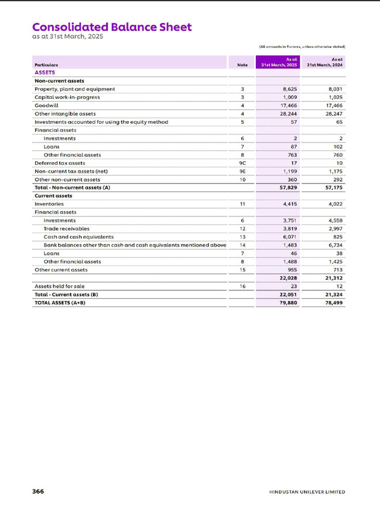 Consolidated Balance Sheet 2025 | PDF | Equity (Finance) | Expense