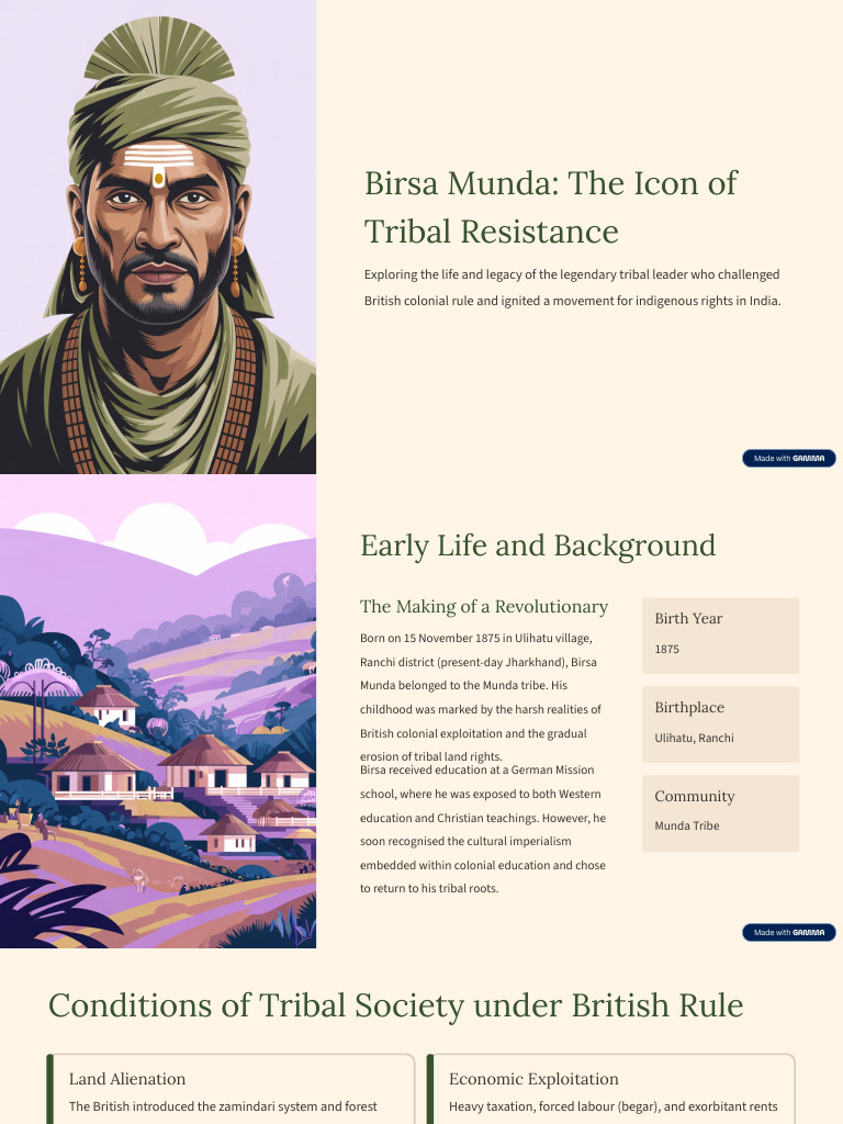 Birsa Munda: Icon of Tribal Resistance | PDF