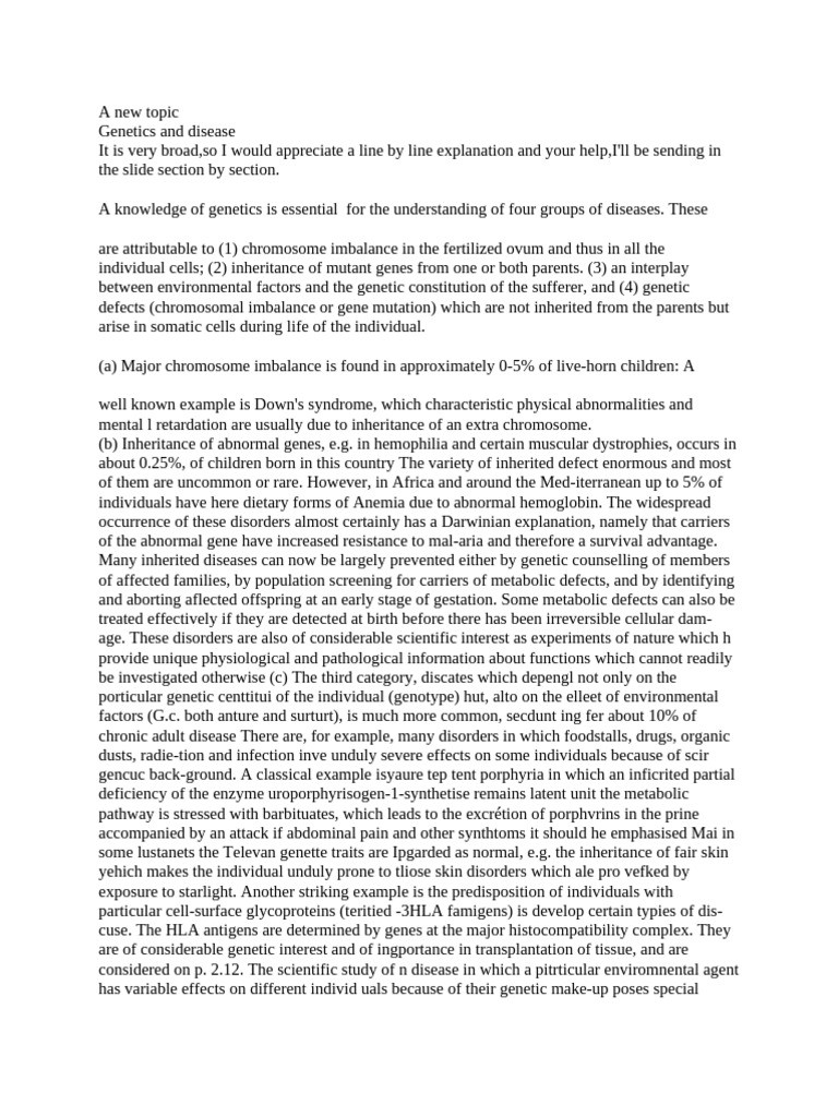 Genetics First Part | PDF | Gene | Dominance (Genetics)