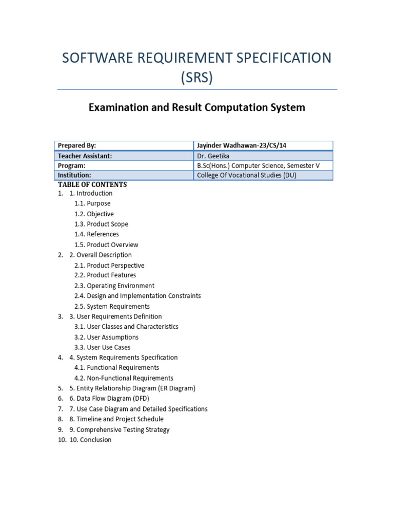 Examination Result Computation SRS | PDF | Client–Server Model ...