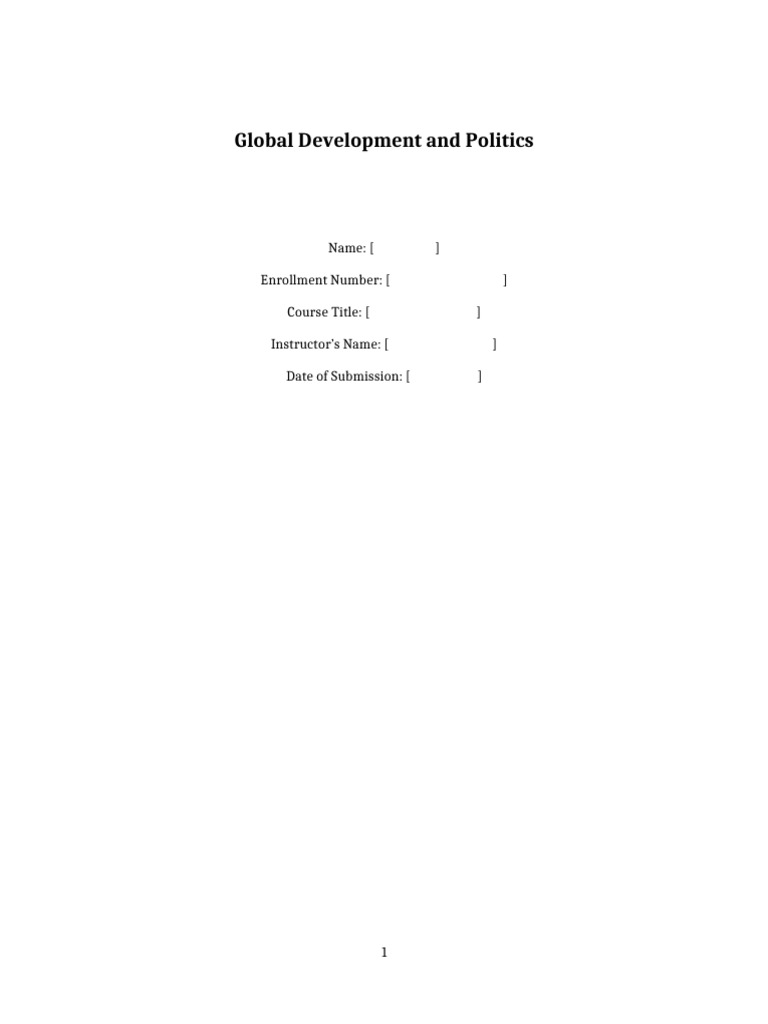 Global Development in the Global South | PDF | Renewable Energy ...