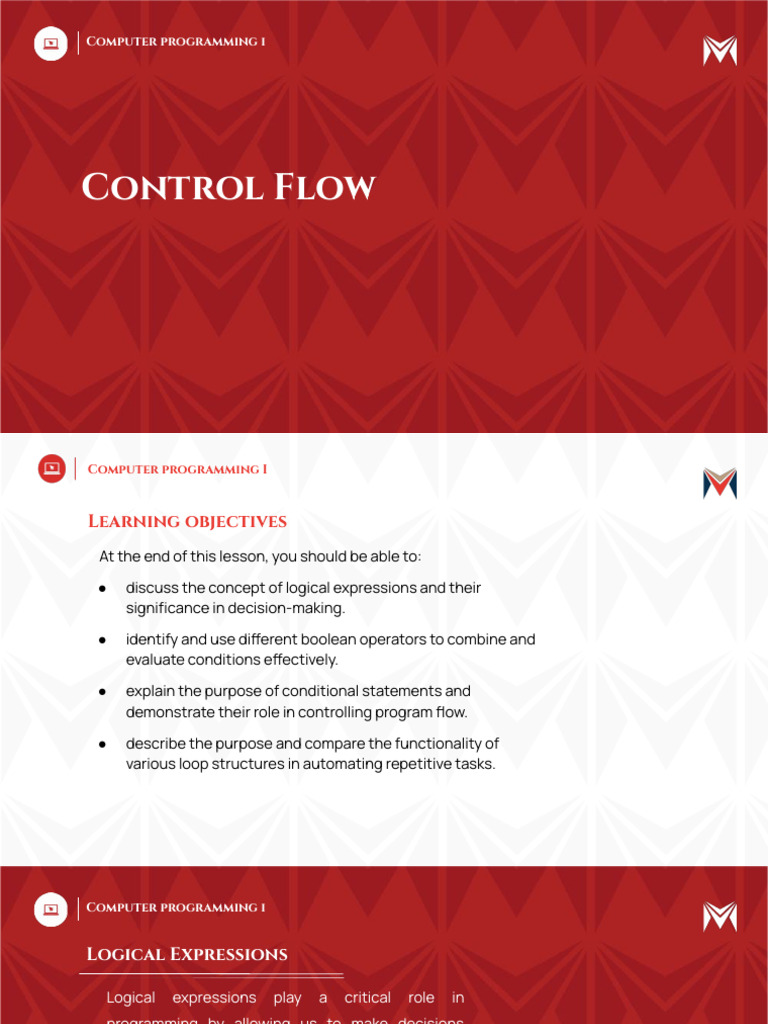 Control Flow in Java Programming | PDF | Boolean Data Type | Control Flow