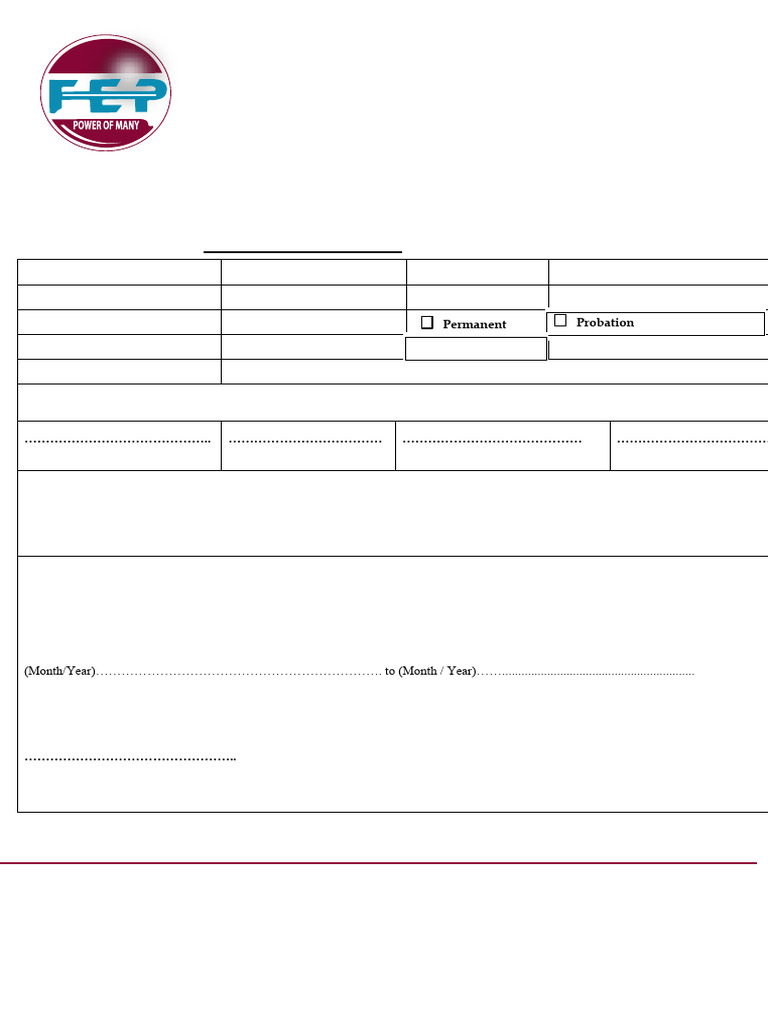 FEP Holdings Salary Advance Form | PDF
