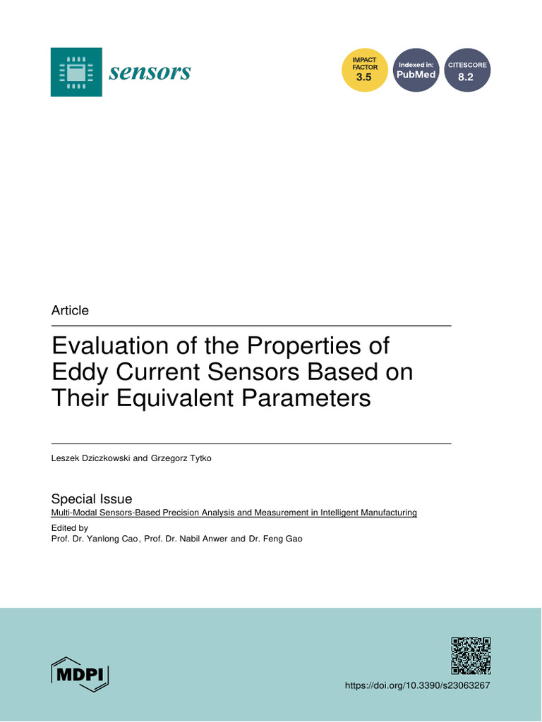 Eddy Current Sensors: Property Evaluation | PDF | Inductor | Inductance