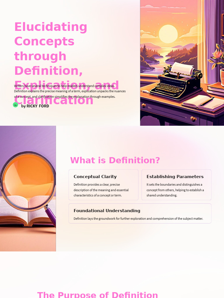 Elucidating Concepts Through Definition, Explication, and Clarification ...