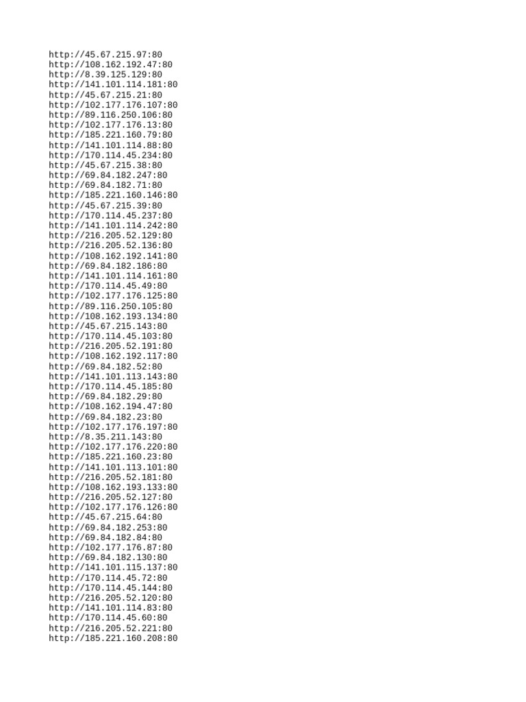 Liste d'adresses IP et ports | PDF