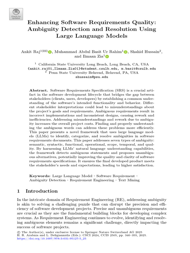 Ambiguity Resolution in Software Requirements | PDF | Ambiguity | Computing