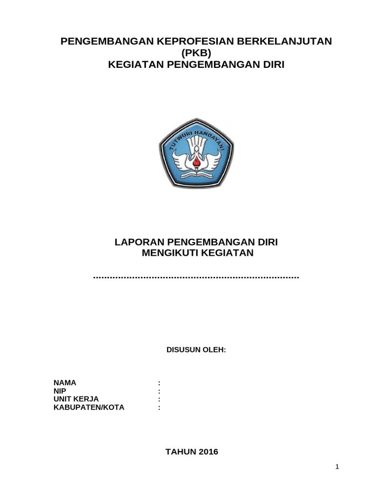 Laporan Pengembangan Diri Guru 2016 | PDF