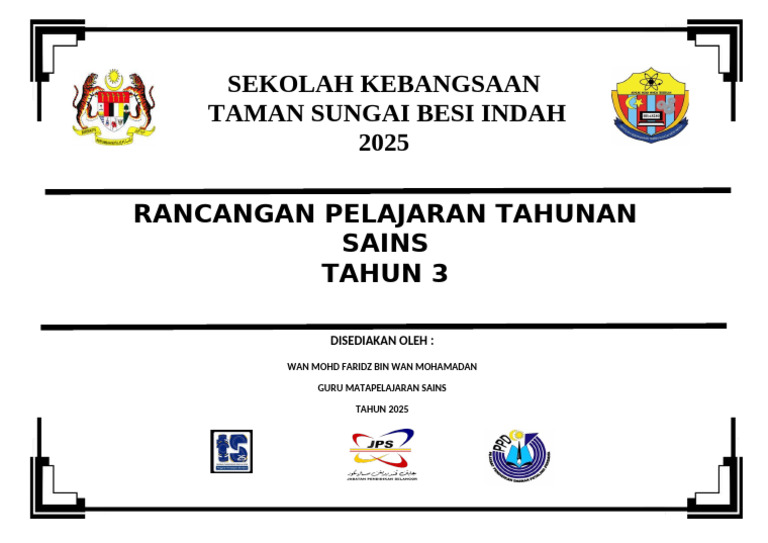 Cover RPT Sains 2025 | PDF