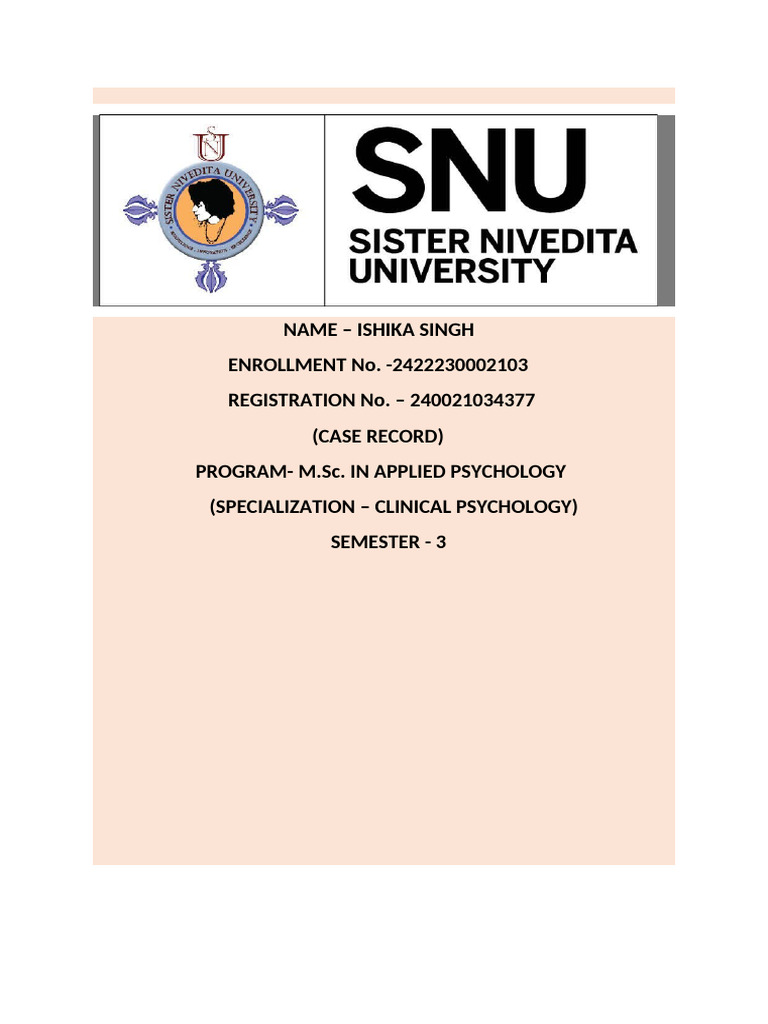 Front Page of Case Record 2 | PDF