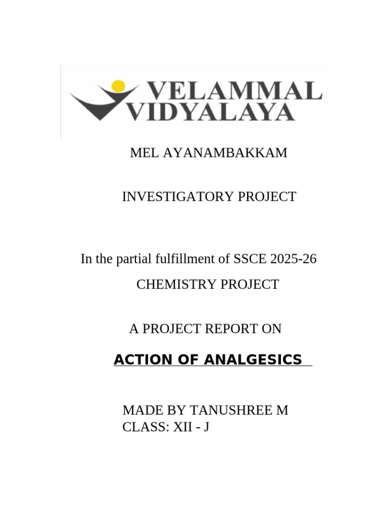Chemistry Project2025 | PDF | Analgesic | Opioid