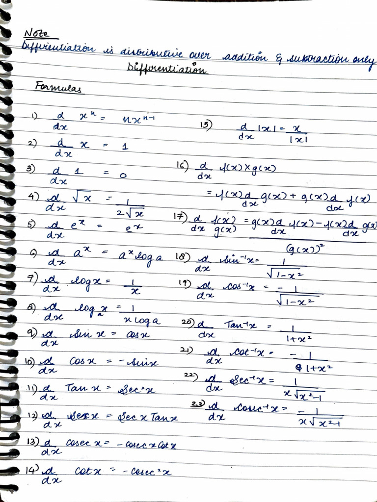 Differentiation | PDF