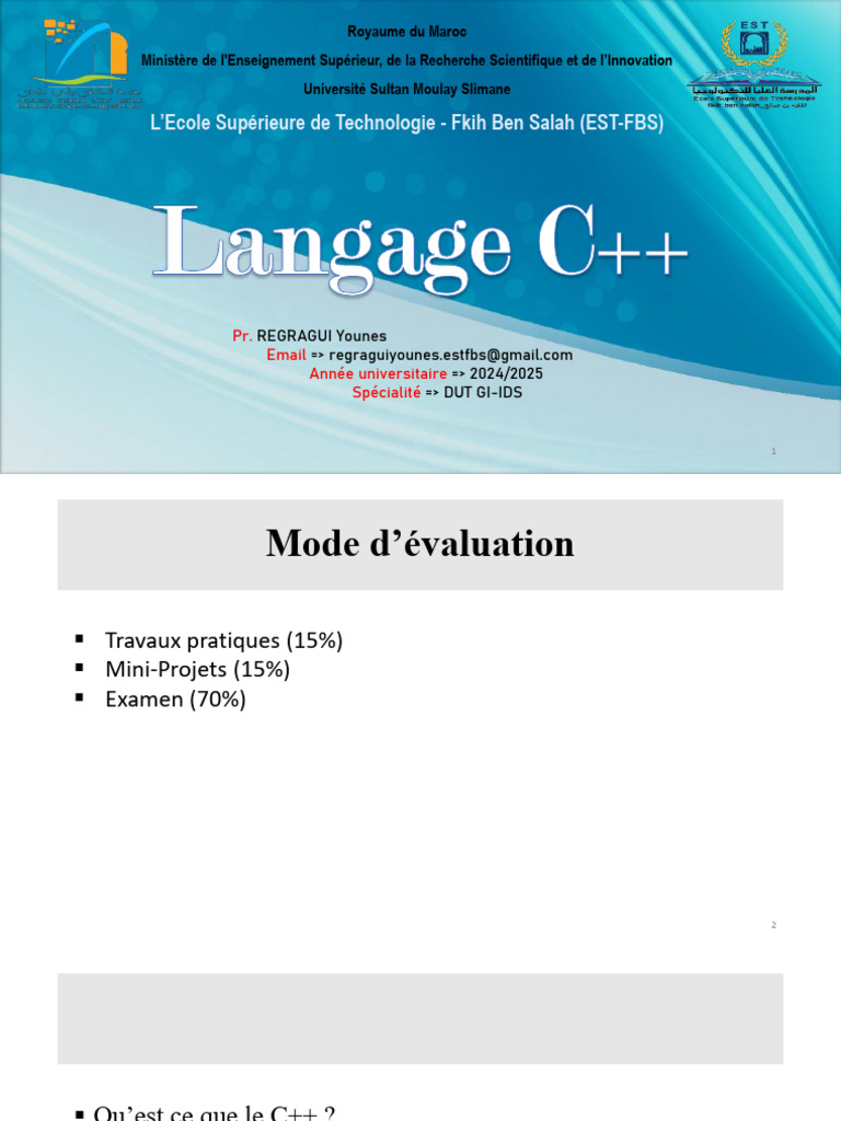 Introduction au C++ et à ses concepts clés | PDF | Classe (informatique ...