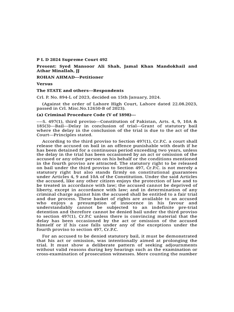 Bail Rights Under Criminal Procedure Code | PDF | Bail | Crime & Violence