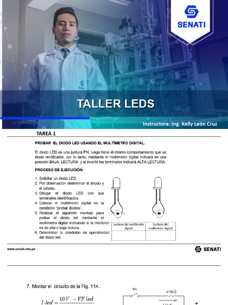 Taller de Leds | PDF | Diodo emisor de luz | Decimal codificado en binario
